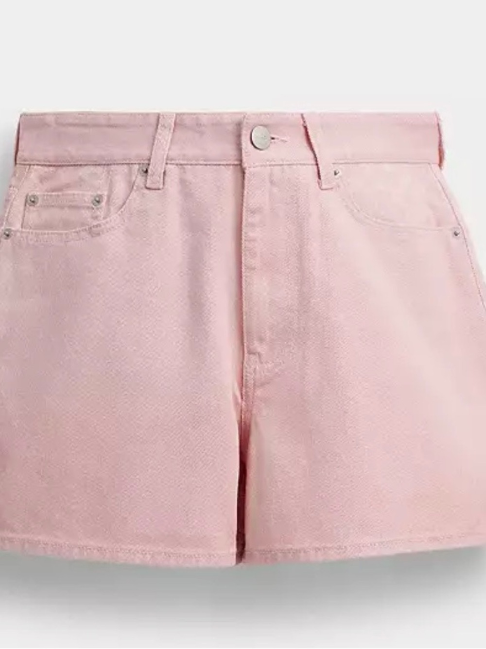 Coach Pastel Pink Denim Jean Shorts